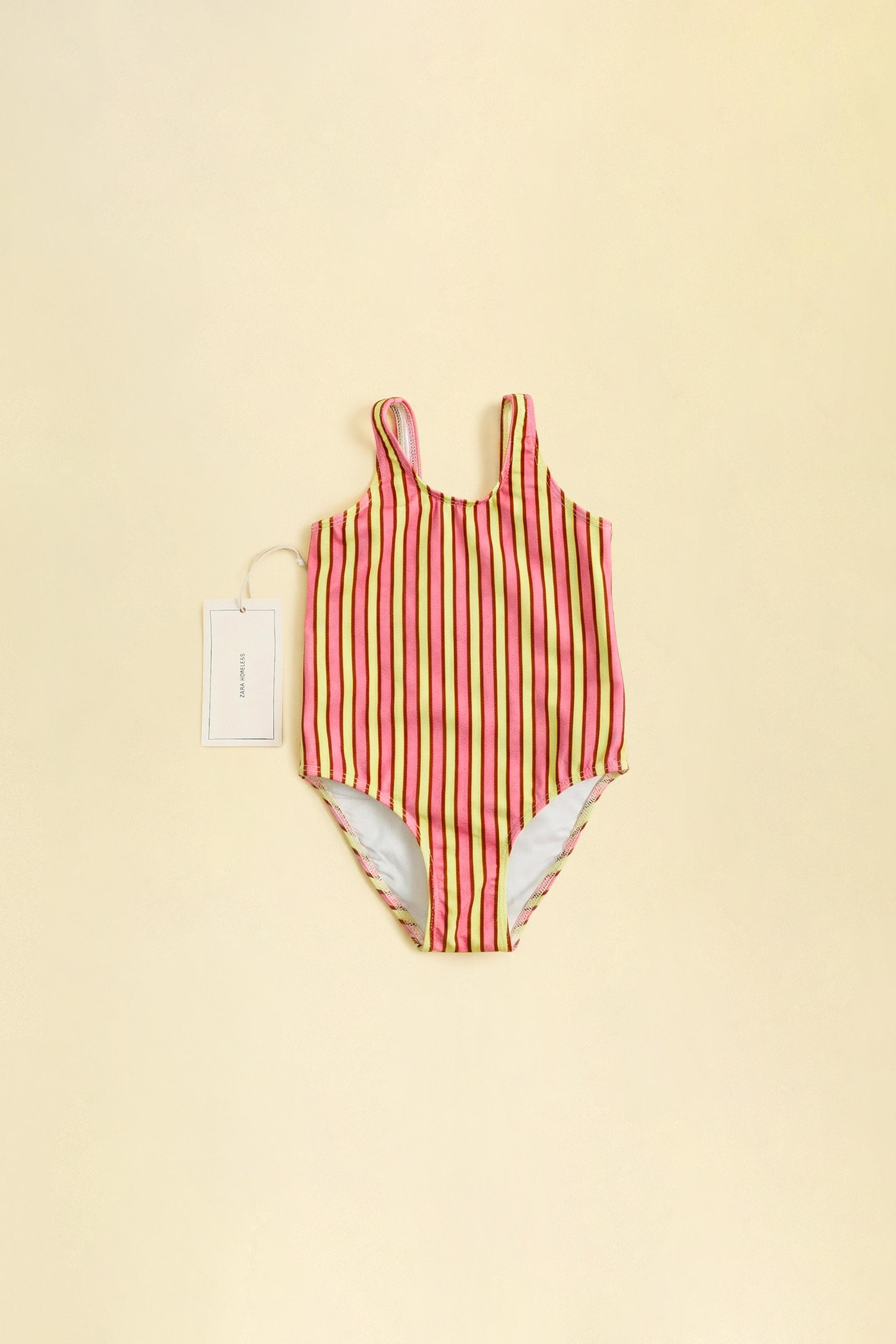 ZARA TIMELESS - STRIPED SWIMSUIT